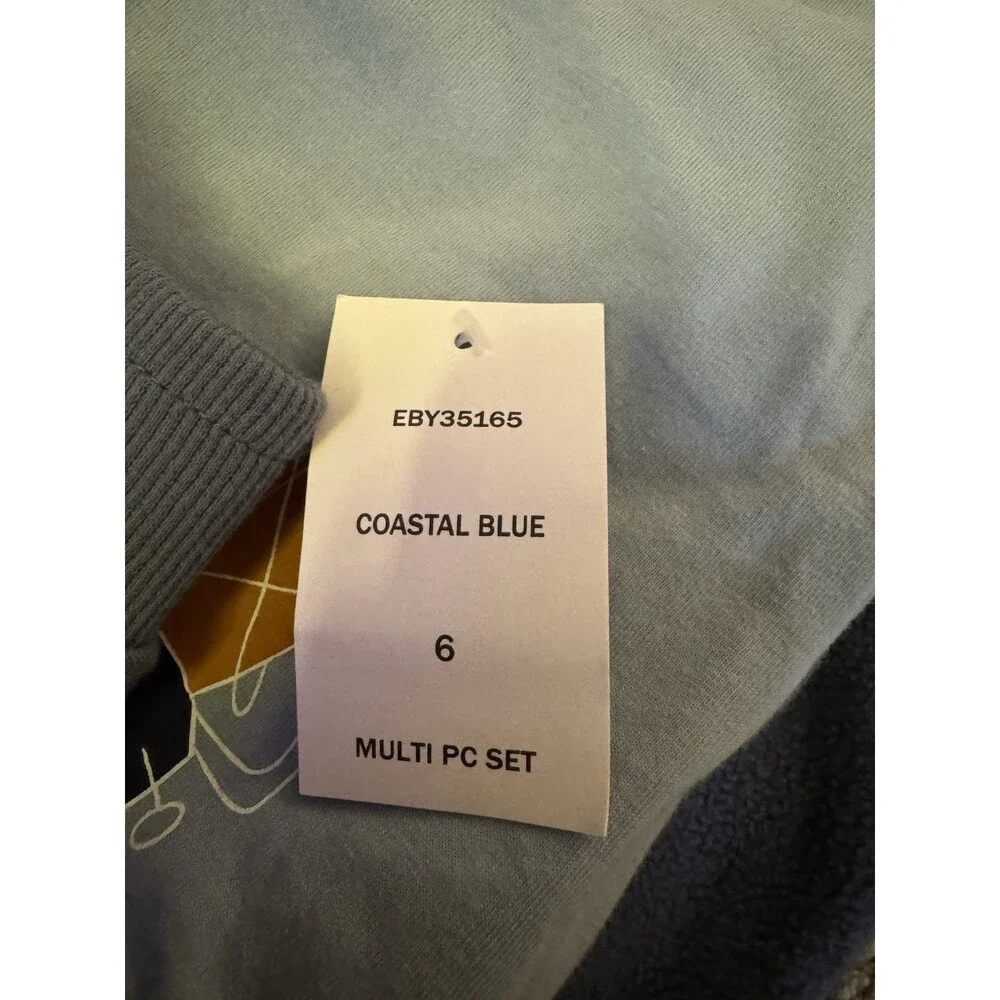 NWT Eddie Bauer 3 Piece Set Boys Size 6 Jacket, Pants And Tshirt Coastal‎ Blue
